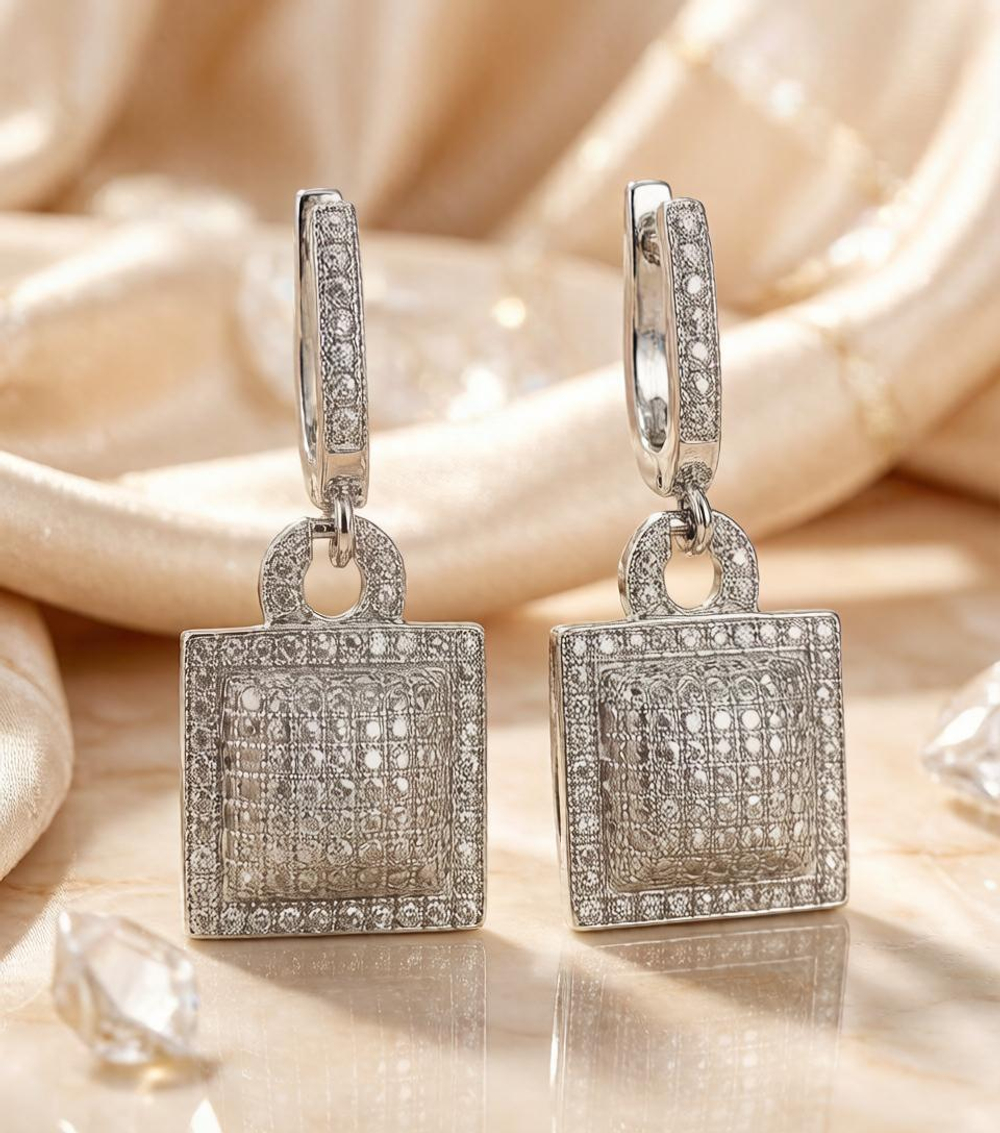 Ювелирные серьги из серебра 925 пробы