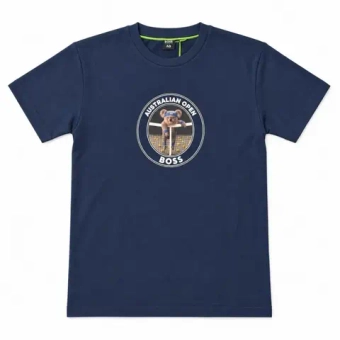 Футболка для мальчика теннисная BOSS x AO Kids Jersey Digital Print Logo - marine blue