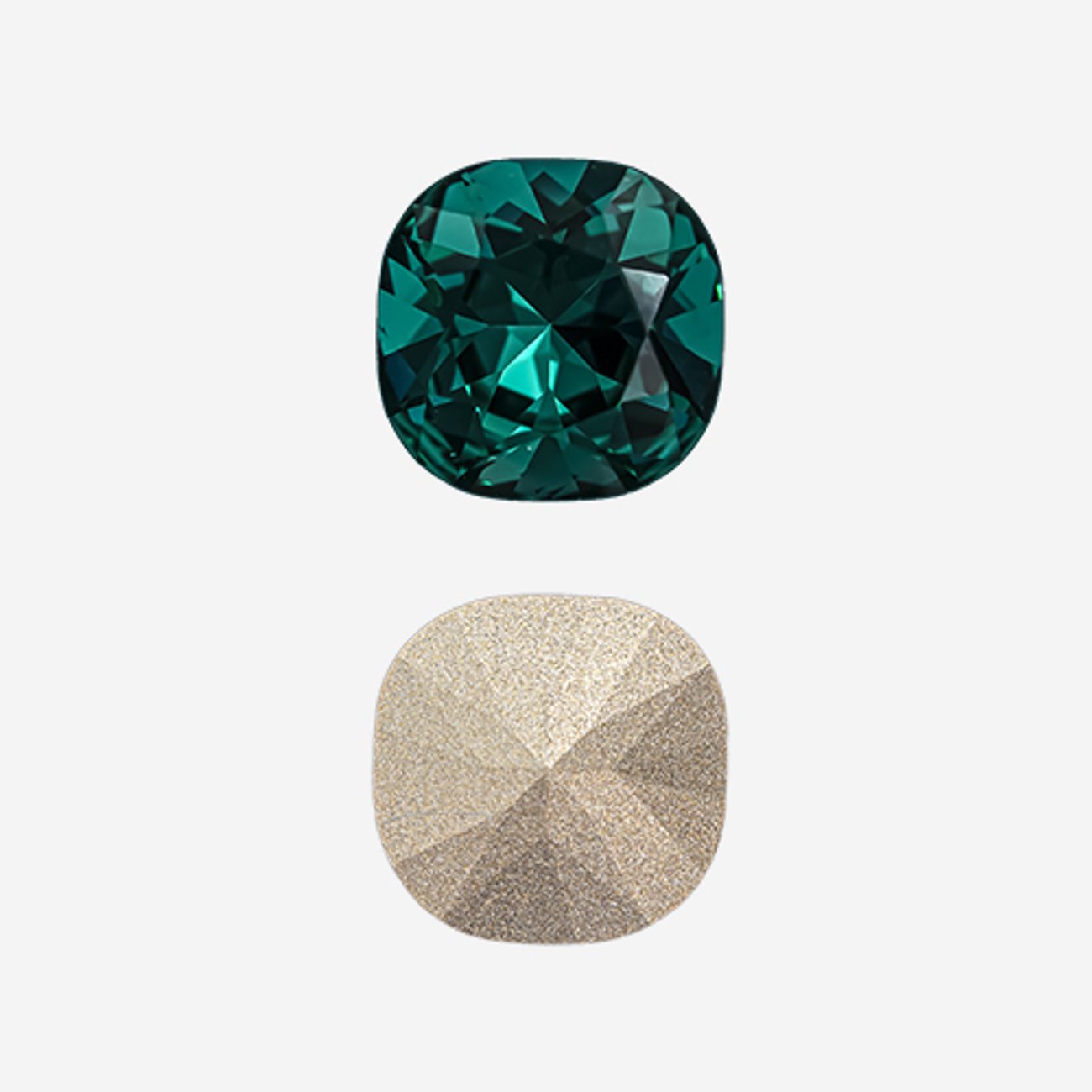 Кристалл Кушон (Сushion), оттенок "Голубой Циркон"/"Blue Zircon", 10мм
