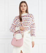 Кожаная сумка хобо half moon mini vitello seta Pinko - пудро-розовый(101523 A0F1)