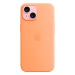 Силиконовый чехол с поддержкой MagSafe Apple Silicone Case для iPhone 15, Orange Sorbet (Апельсиновый сорбет)