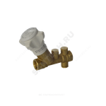 Клапан балансировочный ручной латунь R206B Ду 20 G3/4" A Ру25 ВР Kvs=5.5м3/ч без ниппелей Giacomini R206BY014