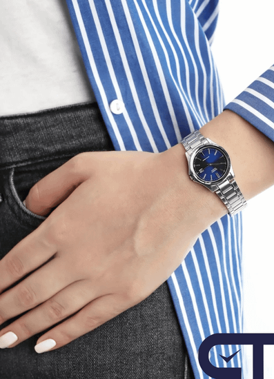 Casio LTP-1183A-2A — женские часы с синим циферблатом и датой