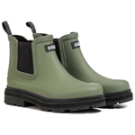 AIGLE Soft Rain Abrasion Resistant Cushioning Comfortable Rain Boots Women"s Green Black