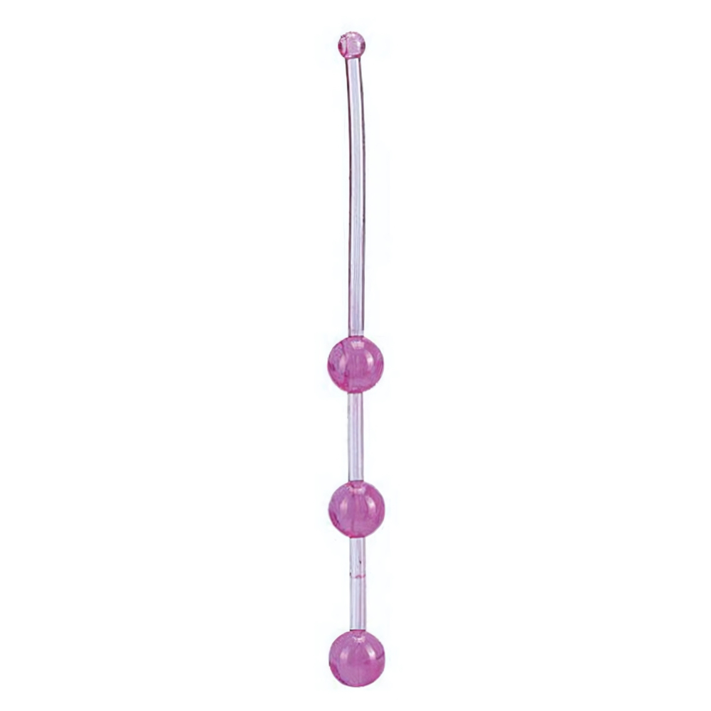 Анальная цепочка из шариков Slim Jelly Anal Beads (15 см , фиолетовый) (Цвет: фиолетовый)