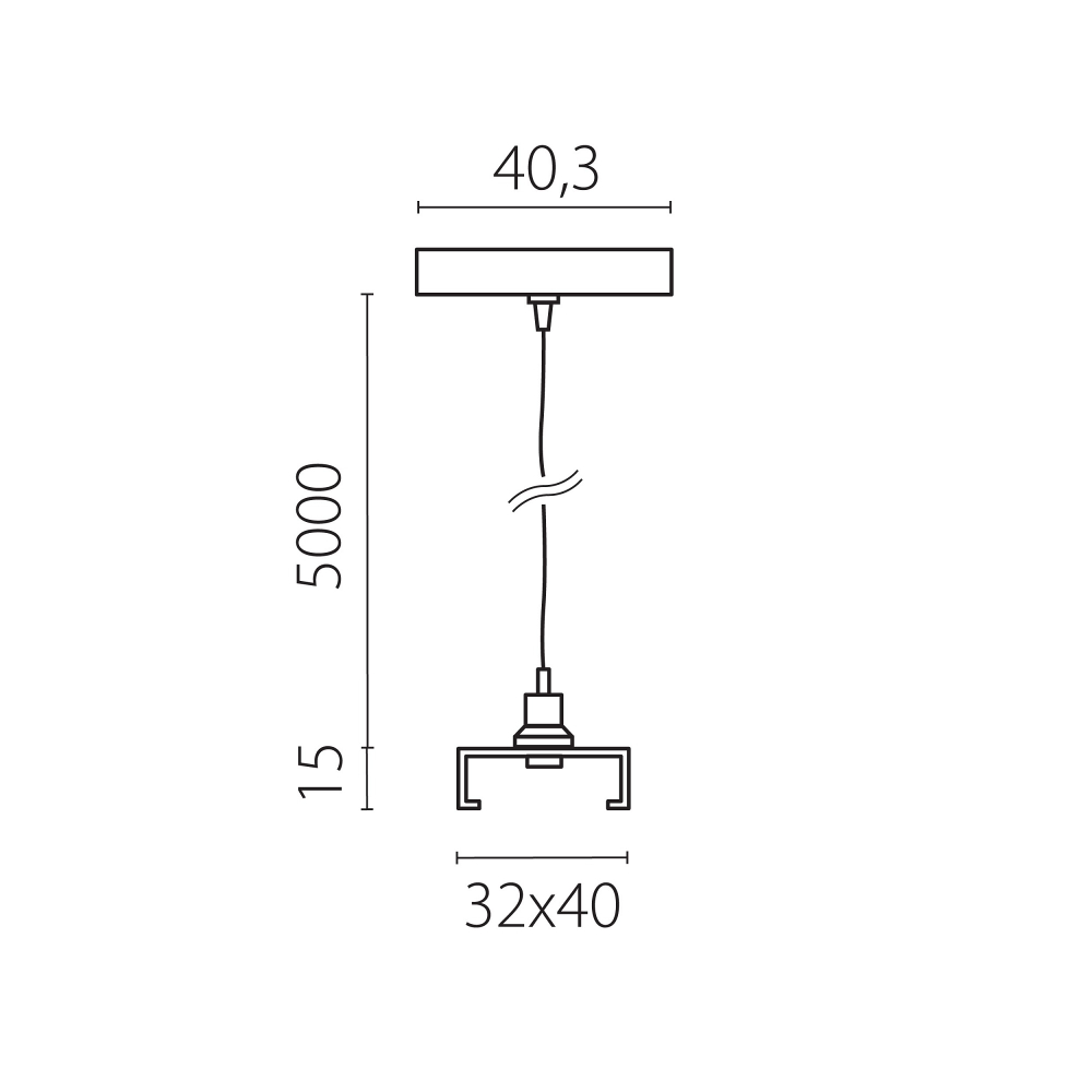 Подвес для трека Lightstar Quattro 504196-FR2