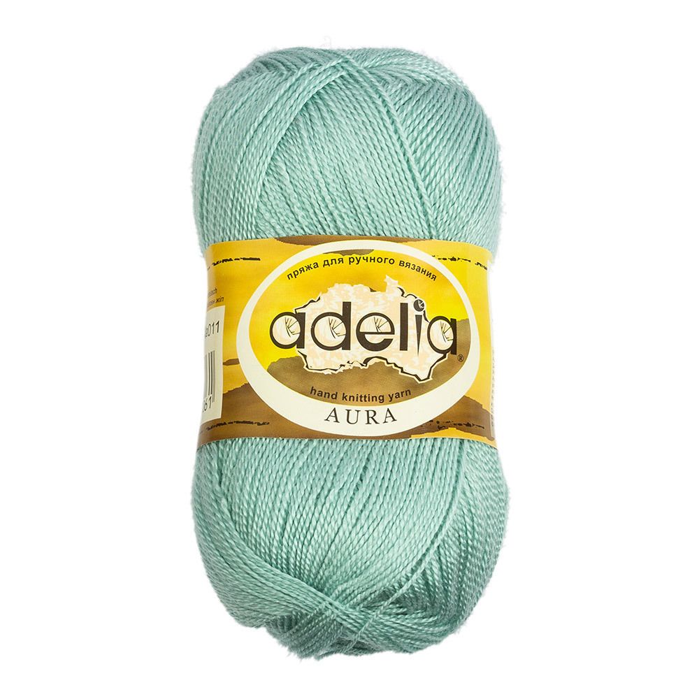 Пряжа Adelia Aura / уп.10 мот. по 50г, 250м, 011 св.мятный Пряжа Adelia Aura / уп.10 мот. по 50г, 250м, 011 св.мятный