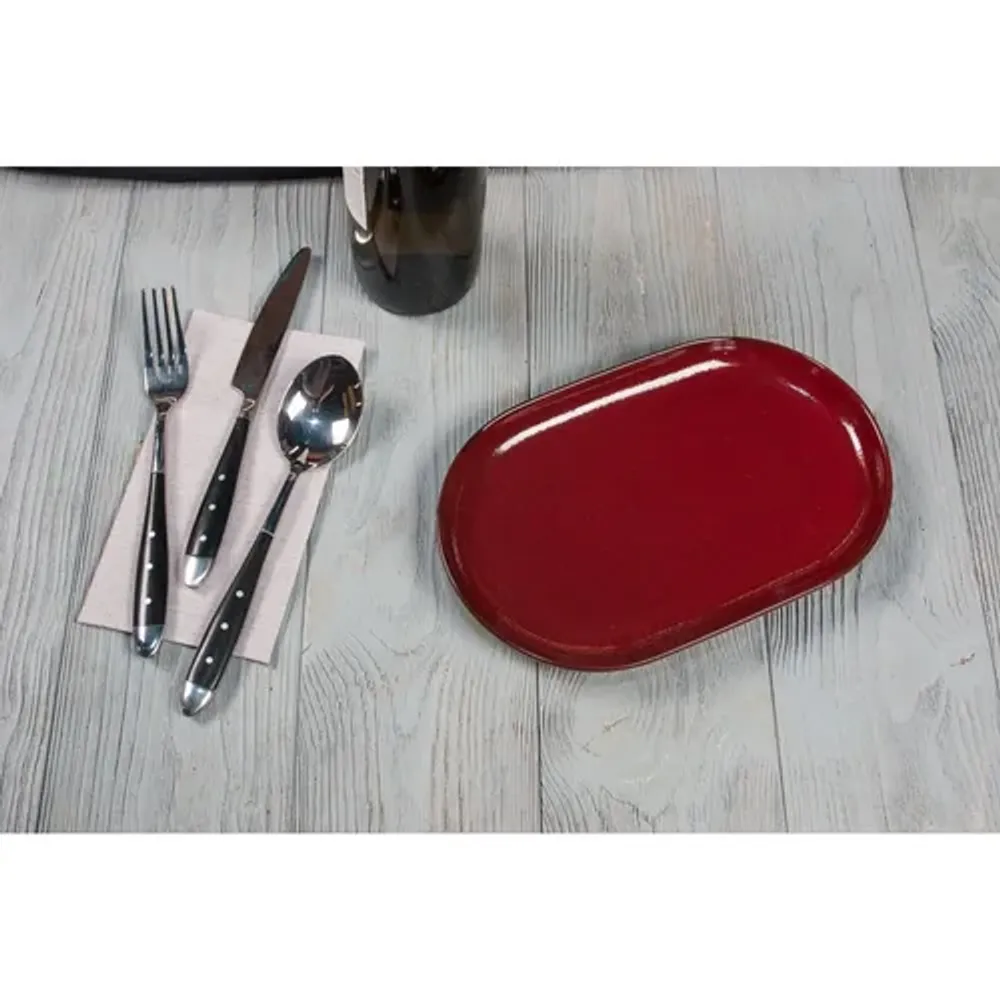 Блюдо овальное 25*16 см h2,4 см Evolution Dark Red P.L. Proff Cuisine [1]