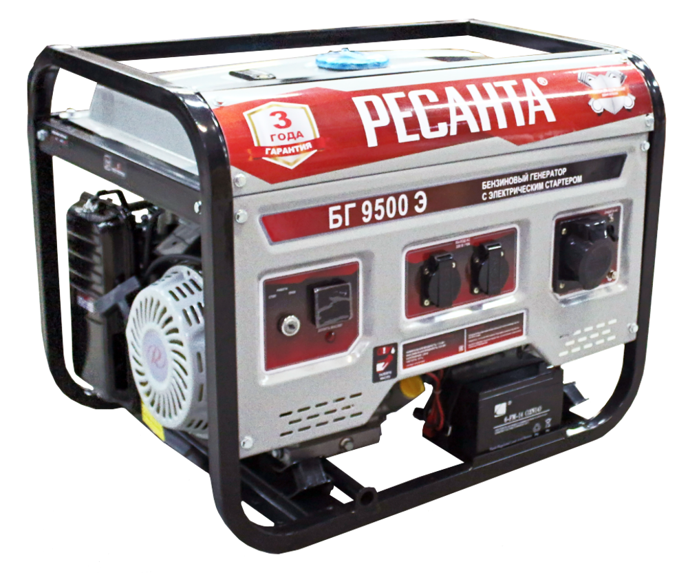 Бензиновый генератор (8 кВт) БГ 9500 Э Ресанта