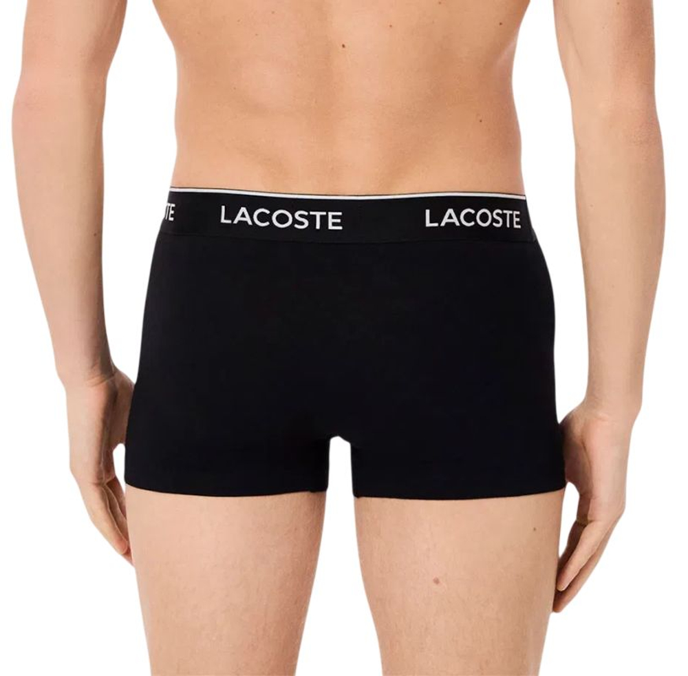 Мужские спортивные боксеры Lacoste Cotton Stretch Jersey 3P - black/black/black