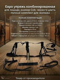 Евро упряжь, комплект комбинированный для лошади (коб))