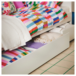 IKEA RIDSTIG  (ИКЕА РИДСТИГ)  -  Ковер безворсовый - кремовый/зеленый 133х195 см