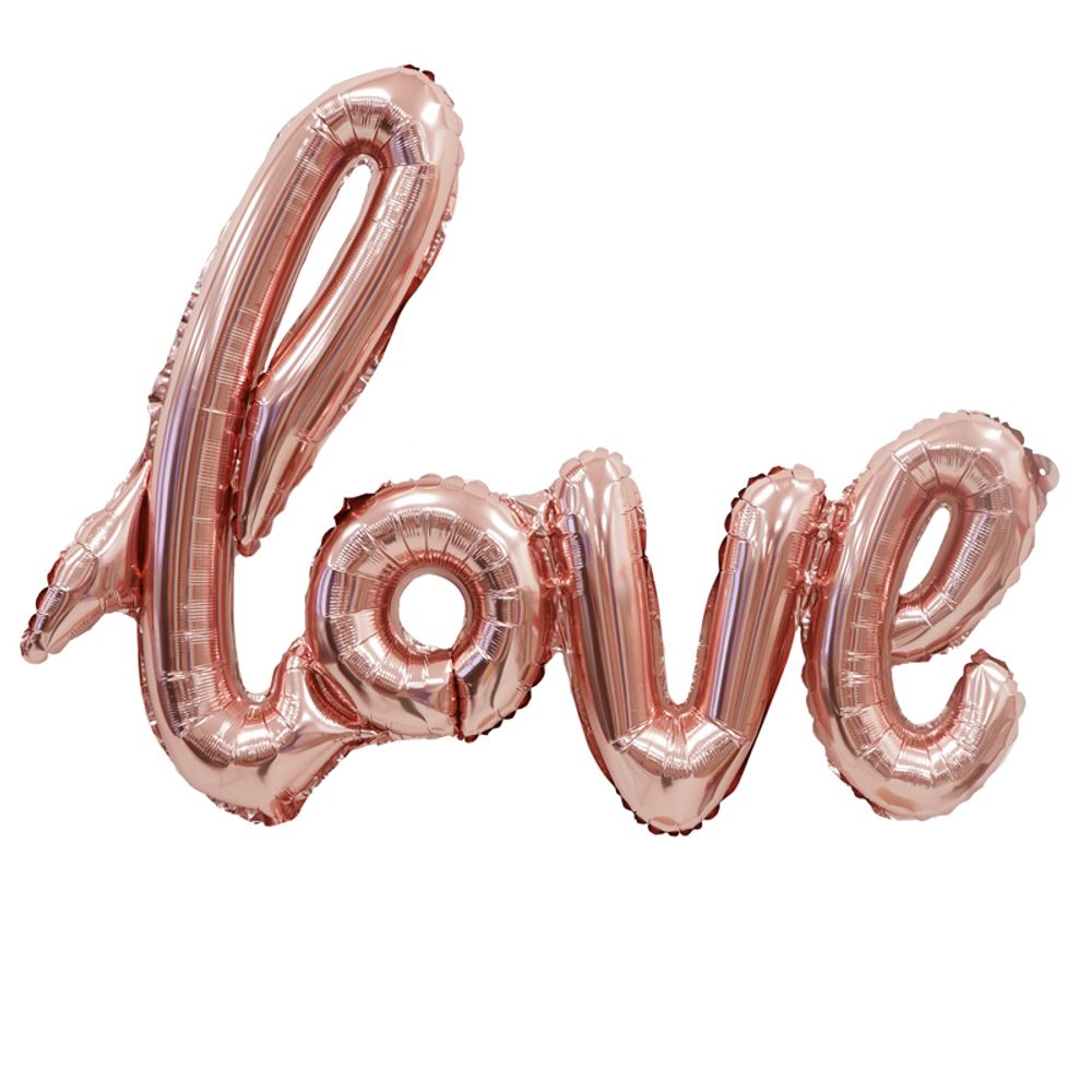 К 39 Надпись "LOVE" розовое золото в упаковке / Love Rose Gold / 1 шт.