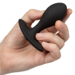 Черная расширяющаяся анальная пробка Weighted Silicone Inflatable Plug M (Цвет: черный)
