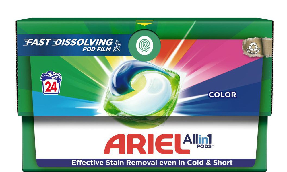 Капсулы для стирки Ariel Pods All in One color (24х19,7г) 472.8 г (Из Финляндии)