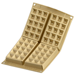 Форма для приготовления вафель waffel classic силиконовая золотая