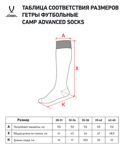Гетры футбольные JÖGEL CAMP ADVANCED SOCKS, серый/белый