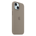 Силиконовый чехол с поддержкой MagSafe Apple Silicone Case для iPhone 15, Clay (Пепельно-коричневый)