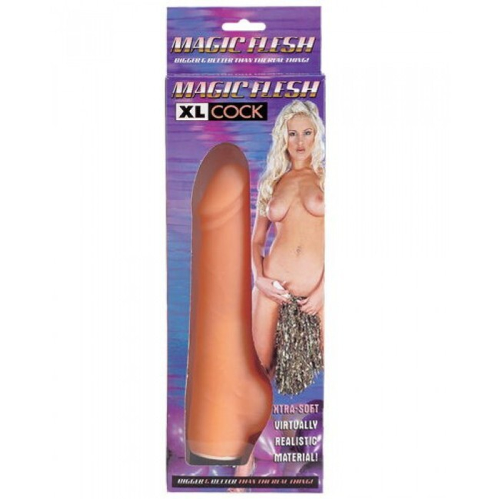 Вибратор гибкий Magic Flesh XL Cock ( 21 см , телесный ) (Цвет: телесный)