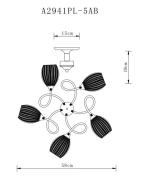Потолочная люстра Arte Lamp ARYA A2941PL-5AB, 5хE27