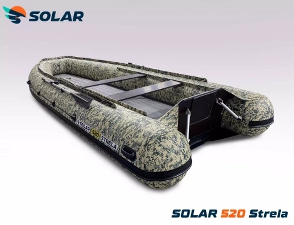 Лодка надувная моторная solar-520 strela jet tunnel