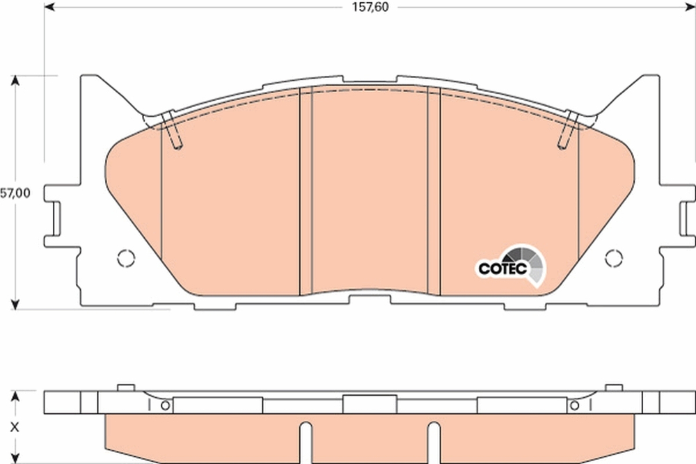 TRW - GDB3429-TRW - Brake Pad Set, disc brake