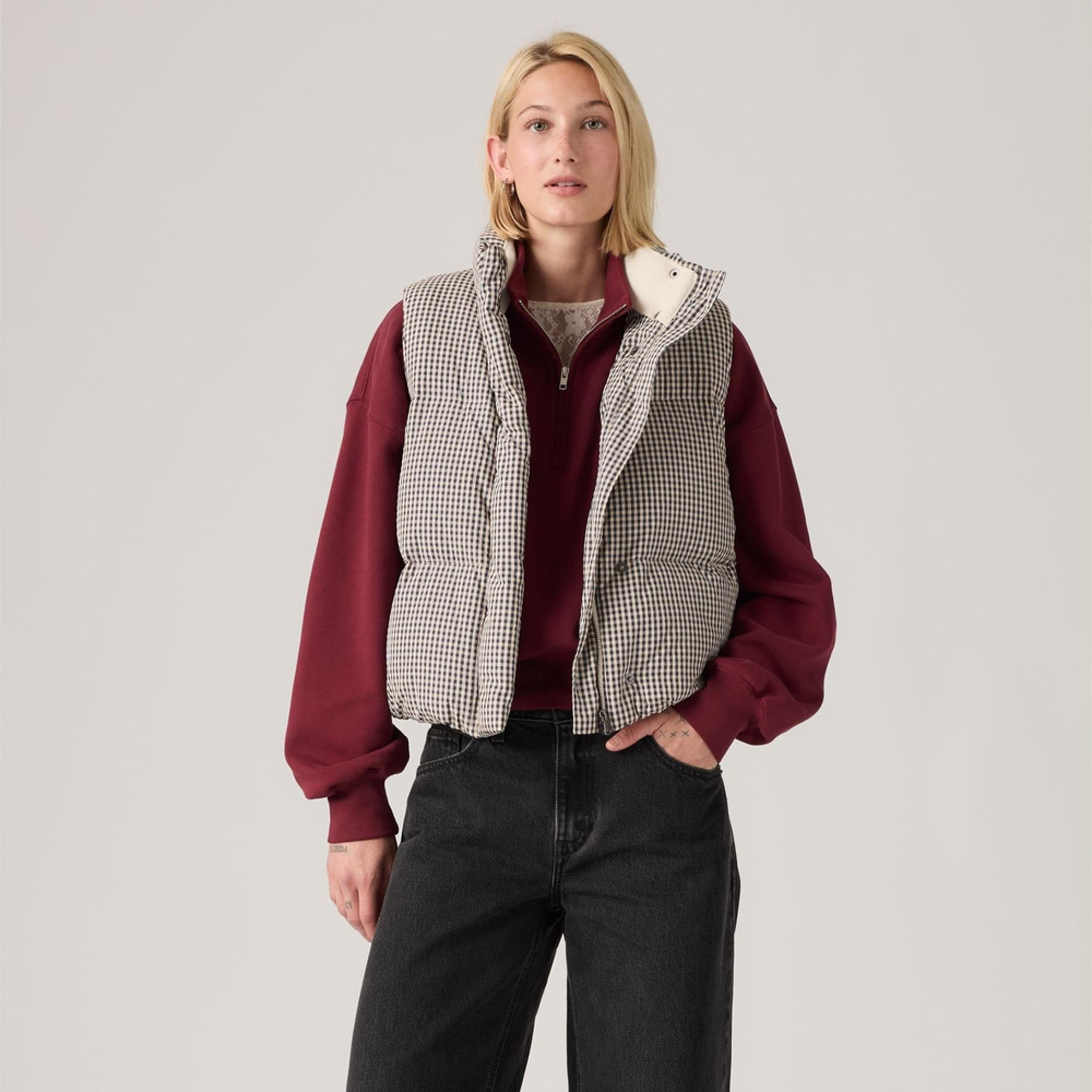 Жилет утепленный женский LEVI'S TATE BUBBLE PUFFER VEST YOLI GINGHAM PLA
