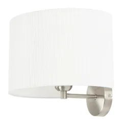 Бра NewRgy 6049AWL SATIN NICKEL+WHITE, 40 Вт, хромированное и белое