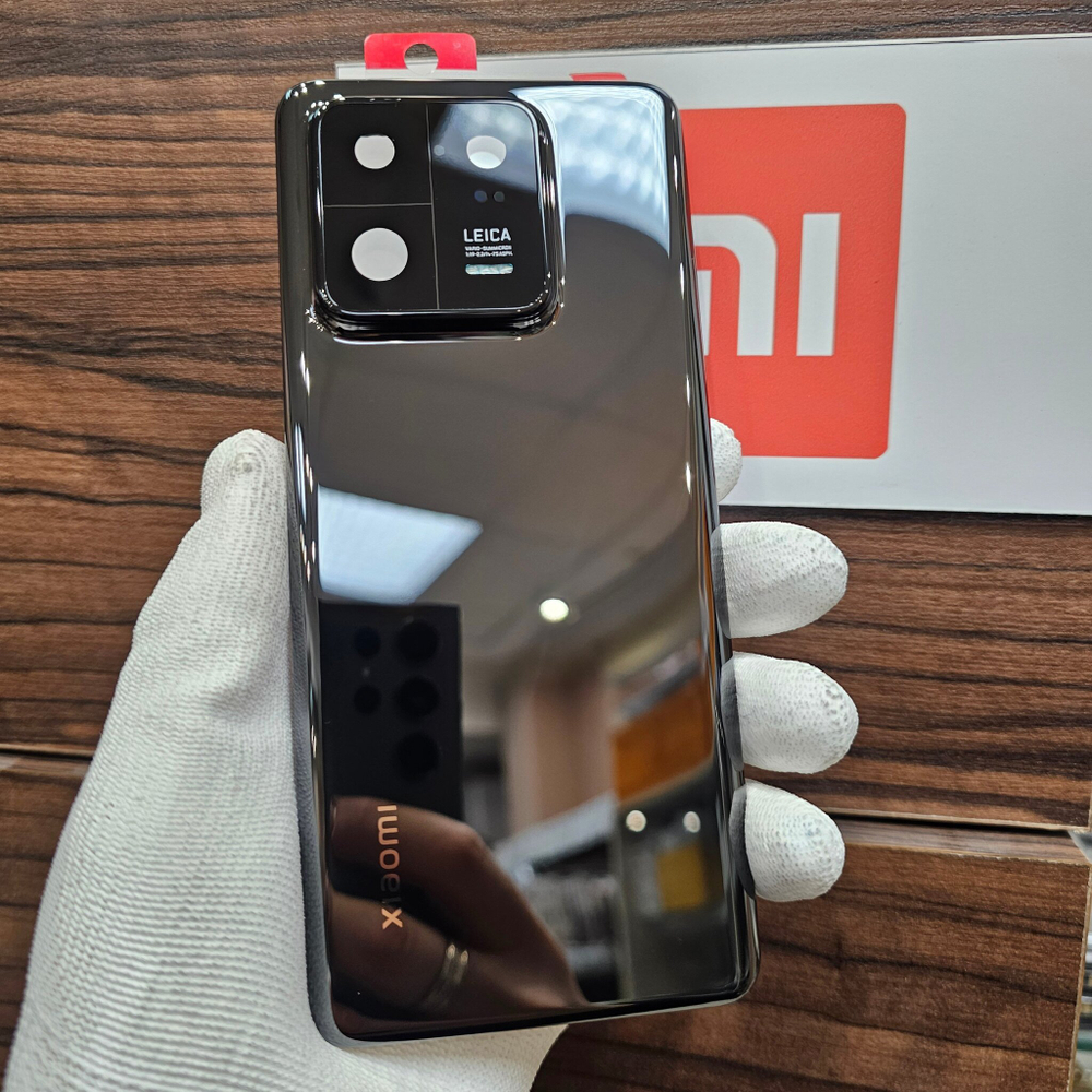 Крышка для Xiaomi 13 Pro - оригинальная задняя керамическая панель (чёрного цвета)