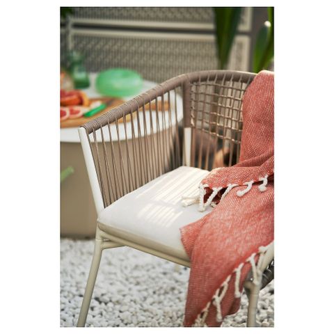 Подушка на стул IKEA FROSON / DUVHOLMEN (ФРеСеН / ДУВХОЛЬМЕН), Бежевый, 44х44 см
