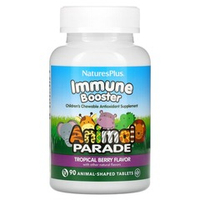 NaturesPlus, Animal Parade Immune Booster, 90 Chewable Tablets | Bolalar immuniteti, rezavorlar, 90 ta chaynaladigan tabletka