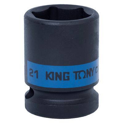KING TONY (453521M) Головка торцевая ударная шестигранная 1/2", 21 мм