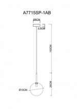 Подвесной светильник Arte Lamp CAMERON A7715SP-1AB
