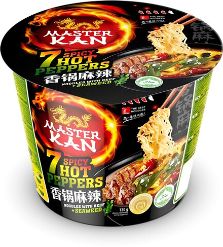 Master Kan Лапша 7 перцев, 130гр., чашка, блок 12шт., Мастер Кан
