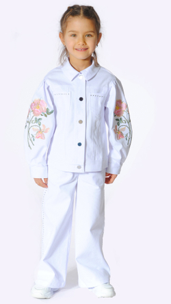 Брюки джинсовые для девочки 3-6 лет Fleur de Vie