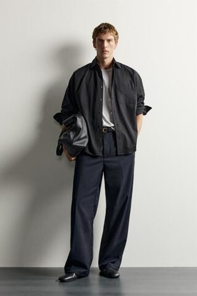 БРЮКИ STRAIGHT FIT С ХЛЯСТИКАМИ — ZARA