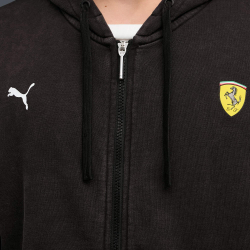 PUMA X SCUDERIA FERRARI МУЖСКАЯ СПОРТИВНАЯ ТОЛСТОВКА С КАПЮШОНОМ, ЧЕРНЫЙ