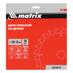 Пильный диск по дереву, 230 х 32 мм, 24 зуба, кольцо 30/32 Matrix Professional