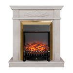 Каминокомплект Real Flame Adelaida WT с очагом Fobos Lux Brass