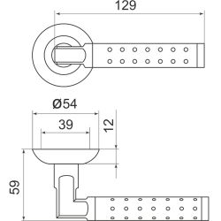 Ручка раздельная ARMADILLO ERIDAN LD37 SN/CP-3 матовый никель/хром (кв. 8х140) /31857/