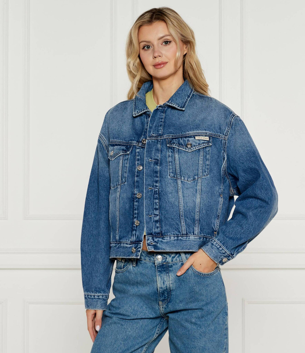 Джинсовая куртка Calvin Klein Jeans - голубой(J20J224546)