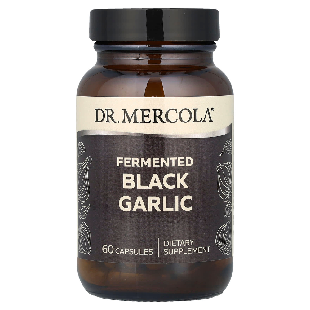 Dr. Mercola, ферментированный черный чеснок, 60 капсул