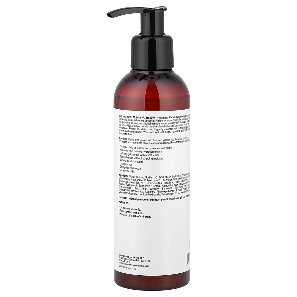California Gold Nutrition, Beauty, увлажняющее средство для умывания, 177 мл (6 жидк. унций)