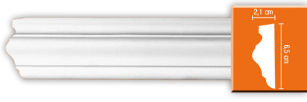 Молдинг гладкий Decomaster 97022F гибкий 65х21х2400мм
