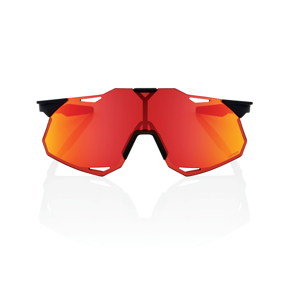 Спортивные очки 100% Hypercraft XS / Soft Tact Black / Hiper Red Mirror Lens / на узкое лицо