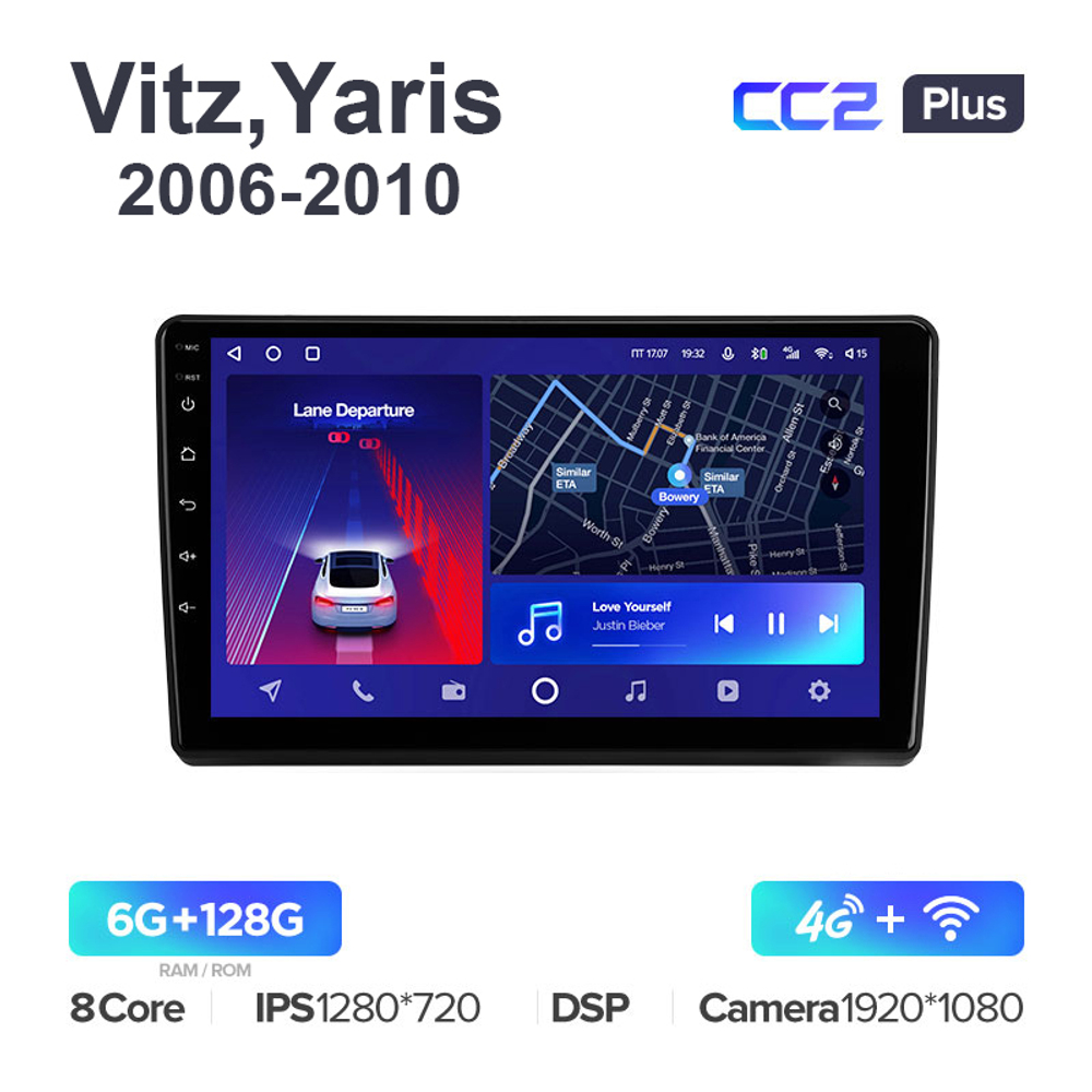 Teyes CC2 Plus 10,2"для Toyota Vitz, Yaris 2006-2010