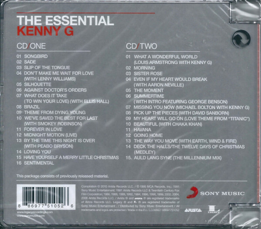 Kenny G — The Essential Kenny G (CD)