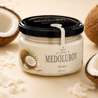 Крем-мёд MEDOLUBOV «Кокос», 250 мл