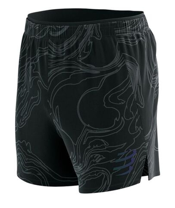 Мужские теннисные шорты Compressport Performance Short - black/aurora