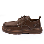 Seattle Palm Microfiber Leather Work Boots Unisex Brown